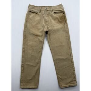 LEVIS 569 KHAKI BEIGE 32X30 STRAIGHT LEG JEANS MENS PREOWNED